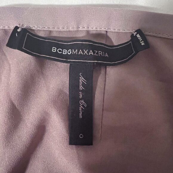 BCBGMAXAZRIA Ruffle NIMA Mini Pleated Flirty Skate Skirt Size 0 Hazelnut - Picture 5 of 12